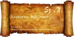 Szekeres Nándor névjegykártya